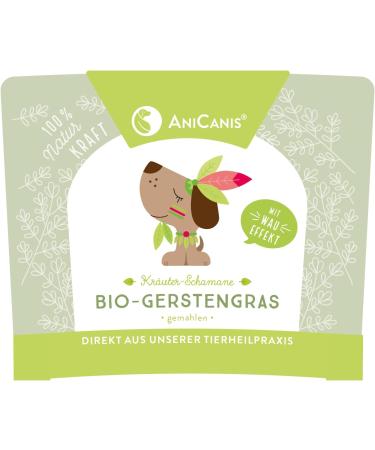 Anicanis Organic Barley Grass Powder for Dogs & Cats - 100g Dietary Supplement for Intestinal Health & Digestive Support - Buy Online on SooperMarket.com