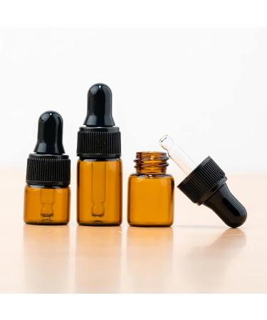 Zeoabsy 20 Mini 1ml Brown Glass Drip Bottles with Pipettes - Ideal for Aromatherapy & Essential Oils Storage - Buy Online on SooperMarket.com