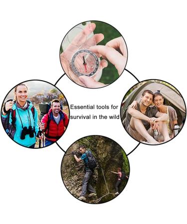 Multifunctional Waterproof Navigation Compass Map Ruler Magnifier for Explorer Hiking Map Reading and Navigation with Adjustable Lanyard - Buy Online on SooperMarket.com