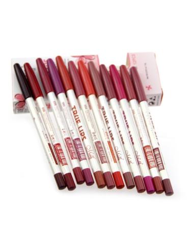 Sankuwen Waterproof Lip Liner Pencil Set - 12 Vibrant Colors - Buy Online on SooperMarket.com
