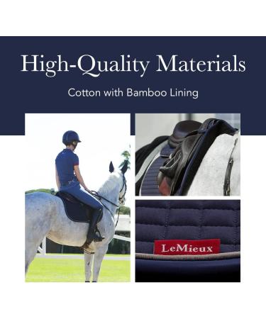 LeMieux Show Jumping Saddle Pad - Premium English Equestrian Riding Equipment - Classic Square Black Design - Buy Online on SooperMarket.com