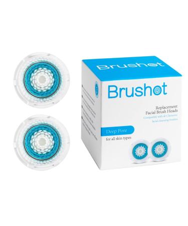 Brushot 2 Pack Deep Pore Brush Head Replacement for Mia 1/2/3 & Alpha Fit | Compatible with Smart Profile | Set of 2 - Buy Online on SooperMarket.com