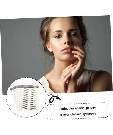 HAPINARY 4 Sheets Waterproof Eyebrow Stickers Brow False Eyebrows Cosmetics Eyebrow Transfer Stickers Artificial Eyebrow Eyebrow Tool Makeup Brow Sticker 21x14.8cm Black - Buy Online on SooperMarket.com
