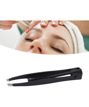 Verdant Touch Mini Slant Tweezer 2 in 1 Multifunctional Eyebrow Tweezer with Comb Slant Tip Mini Grooming Tool for Eyebrows Facial Hair Eyelashes Black - Buy Online on SooperMarket.com