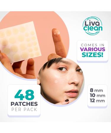 Livaclean (120 Count 3 Pack) Mixed bundle of Regular (48) Salicylic Acid (36) and T.Tree (36) Hydrocolloid Patches + 10 Count Large Square Patches 130 Count Mixed Pack - Buy Online on SooperMarket.com