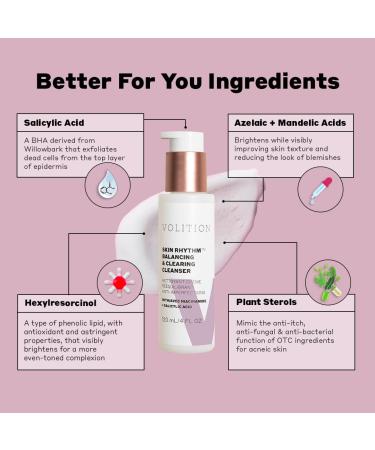 Volition Beauty Skin Rhythm Balancing & Clearing Cleanser - Niacinamide & Salicylic Acid for Clear Skin | Shop Internationally - Buy Online on SooperMarket.com