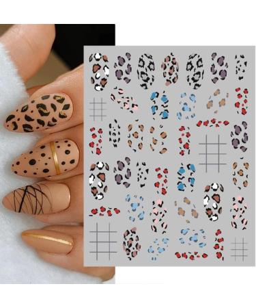 Cartoon Nail Art Stickers - 7 Sheets 3D Self-Adhesive Decals for Women and Girls - Holographic Cow, Butterfly, Leopard Print Designs - Nail Art Supplies - Buy Online on SooperMarket.com