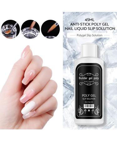Ownest Nail Extension Gel Quick Poly Gel Slip Solution 45ml - DIY Nail Art Builder Liquid with Brush - Buy Online on SooperMarket.com