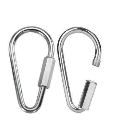 AGPtek 1 Pair Quick Link Snap Hook Carabiner Connector Screw Lock Clip For Swing Play Set