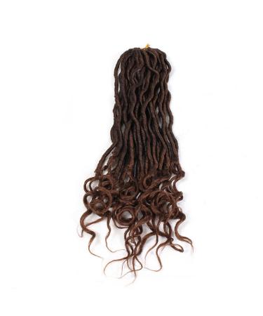 Eunice 20 Wavy Faux Locs - Synthetic Crochet Braids Curly Dreadlocks (3 Packs 1B/30) | Shop Internationally! - Buy Online on SooperMarket.com