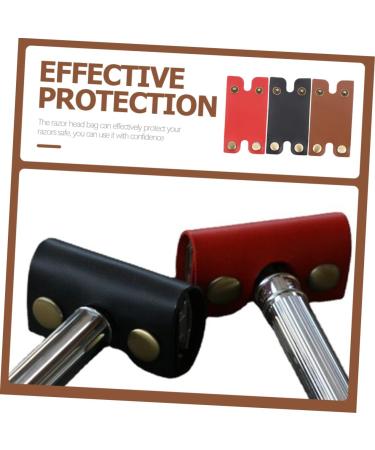 Plafope 3ST Razor Case - Protective Composite Leather Cover for Manual Razors | Accessory for Men - Buy Online on SooperMarket.com