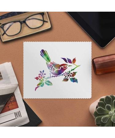 Buy Azeeda 2 x Microfiber Glasses Cleaning Cloths - Bird on Branch Design | Fast International Shipping - Buy Online on SooperMarket.com