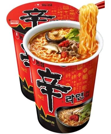 CNMART Nong Shim Shin Cup Instant Noodle Soup 68g (Pack of 12) Ramen 12 count (Pack of 1) - Buy Online on SooperMarket.com