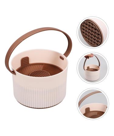 NOLITOY 3-in-1 Makeup Brush Cleaner Mat & Bowl - Silicone Organizer for Easy Cleaning & Air Drying Cosmetic Brushes - Buy Online on SooperMarket.com