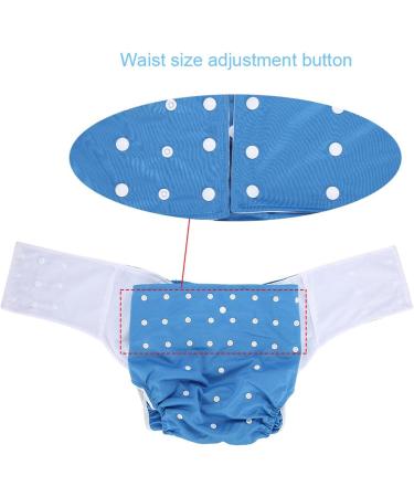 Washable Adult Diaper for Incontinence Care | Adjustable & Easy-Dry Cloth Diaper Cover - Dark Blue - Buy Online on SooperMarket.com