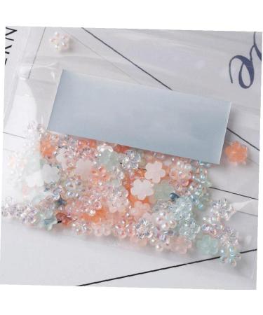100pcs Flat Back Beads Nail 3D Flower Rhinestones Mix Aurora Five-Petal Flower Charms for Nail Art DIY 6mm - Buy Online on SooperMarket.com