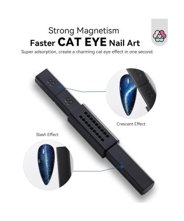 Buy Saviland Cat Eye Magnetic Nail Polish Set 9PCS Magnet Tools for Stunning Cat Eye Effects | Strong Suction & Double-Ended Design Perfect for Salon Art - Buy Online on SooperMarket.com