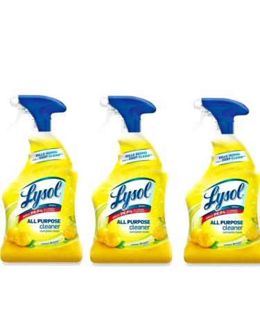Lysol Disinfectant Spray, Lemon Breeze, 19 oz (Pack of 3) 1.18 Pound (Pack of 3)