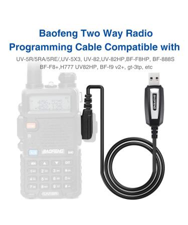 Baofeng USB Programming Cable CH340 Chip for GMRS Radio Two Way Radio - Black-CH340 - Buy Online on SooperMarket.com