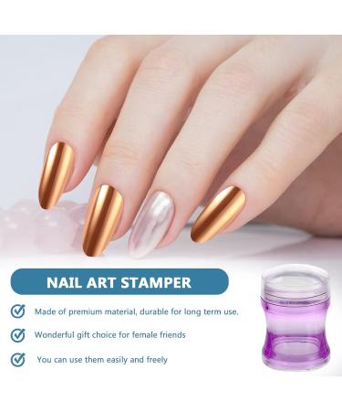 Lurrose 3 Sets Nail Art Silicone Stamp Kit - French Tip Nail Printer & Seal with Frosted Scraper for Perfect Manicures - International Shipping Available - Buy Online on SooperMarket.com