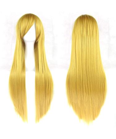 LFMDJF 80cm Long Synthetic Hair White Purple WIGS HEAT Resistant Fiber Party Black Hair Straight Wig Hairpiece for Women 32 Inches 1b/27 HL T27/30/4