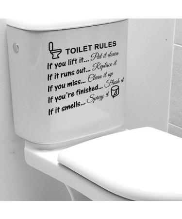 Jiuhong Funny Man's Woman's Washroom Toilet Sign Wall Sticker Home Decor - DIY Removable Bathroom WC Door Accessory for Kids Room - Buy Online on SooperMarket.com