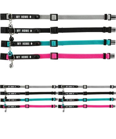Trixie cat collar with address tag nylon color-sorted (pack of 3) neck circumference 20 - 28 cm (pack of 3)