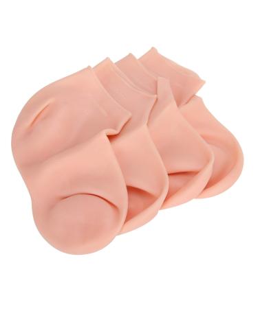 Verdant Touch Foot Protectors Socks Moisturizing Anti-Cracking Exfoliating Foot Care Elastic Socks 2 Pairs Size S (33-35)