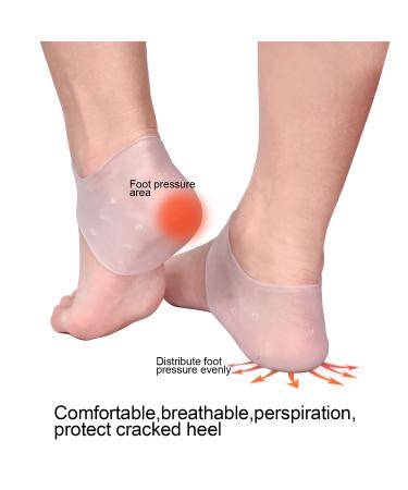 Silicone Gel Heel Socks for Plantar Fasciitis Relief and Skin Care - 2 Pairs - Buy Online on SooperMarket.com