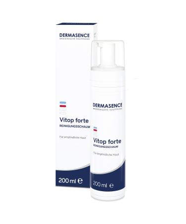 Dermasence Vitop Forte Cleaning Foam 200 ml - mild soap -free and pH -skin -neutral cleaning for the sensitive facial skin in neurodermatitis - with dyeberwaid green tea and aloe vera unparked 200 ml (1 Pack)