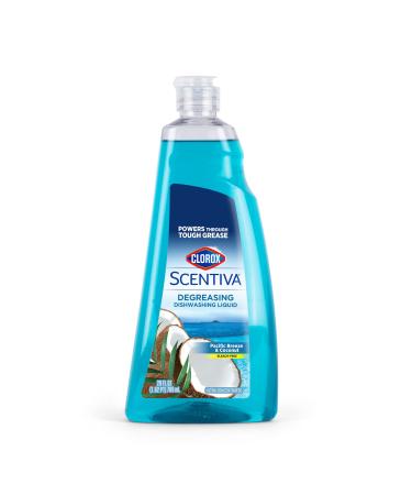 Clorox Scentiva Dishwashing Liquid Soap | Smells Great and Cuts Through Grease FAST | Quick Rinsing Formula Washes Away Germs | A Powerful Clean You Can Trust, Pacific Breeze & Coconut, 26 Oz Pacific Breeze & Coconut 26 Fl Oz (Pack of 1)