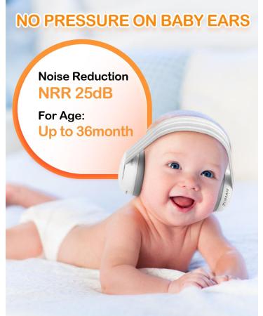 ZOHAN EM001 Baby Ear Protetion Headphones for Toddler and Infant Up to 36 Months-CE & CPC Certified White - Buy Online on SooperMarket.com