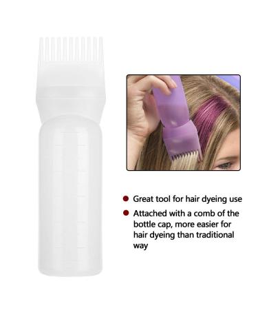 Hair Dye Brush Bottle - 3 Colors Lightweight Applicator Tool for Hair Color & Shampoo (White) | Best Hair Dyeing Accessories - Buy Online on SooperMarket.com
