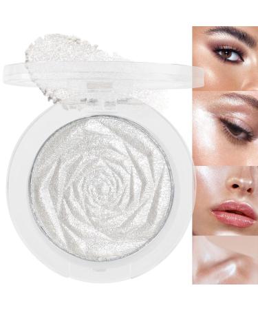 evpct Pearl White Silver Face Highlighter Makeup White Shimmer Glitter Diamond Sparkly Highlighters Makeup Eyeshadow Palette Powder for Face Body Cheek Skin inner corner Eye Highlighter Makeup 01 01 Pearl White 0.1 Ounce (Pack of 1)