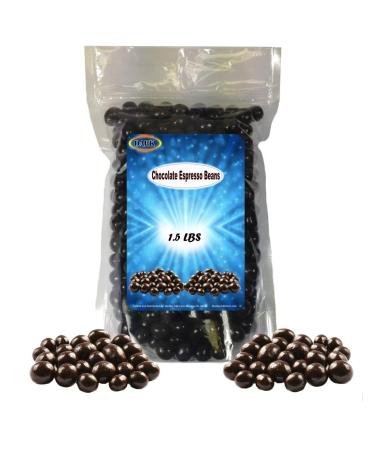Dark Chocolate Covered Espresso Beans Premium Chocolate 1.5 lbs Dark Roasted