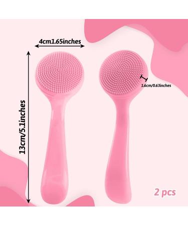 Shop Wllhyf 2er-Pack Soft Silicone Manual Face Cleaning Brush - Blackhead Remover Peeling Pad (Pink) - International Shipping Available - Buy Online on SooperMarket.com