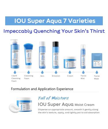 WELCOS IOU Super Aqua Moist Cream - Intensive Hydrating Face Moisturizer with Hyaluronic Acid | Korean Skincare | 300ml - Buy Online on SooperMarket.com
