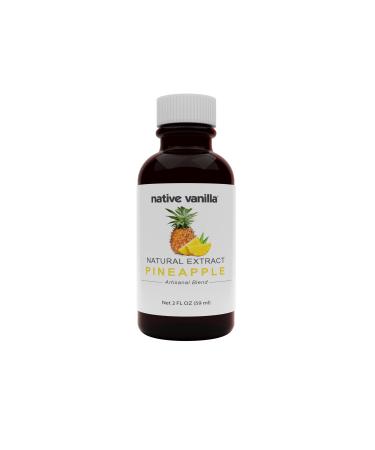 Native Vanilla - Pure Pineapple Flavor - 2 Fl Oz - Perfect for Cooking, Baking, and Dessert Crafting Pure Pineapple Flavor 2 Fl Oz (Pack of 1)