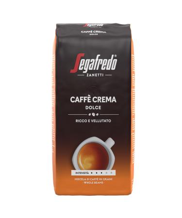 Segafredo Zanetti Caff Crema Dolce - Whole Beans (1kg pack) - Suitable for Caff Crema - coffee beans with light to medium roasting mild and balanced in taste