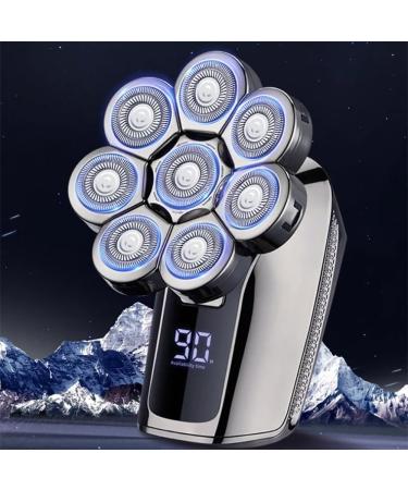 6-in-1 8D Bald Head Shaver for Men | Electric Razor with LED Display | Portable & Multifunctional Head Shavers - Buy Online on SooperMarket.com