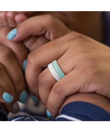 Enso Rings Women's Infinity Silicone Wedding Ring - Turquoise, Size 7 | Hypoallergenic & Comfortable Band for Active Lifestyle - Buy Online on SooperMarket.com