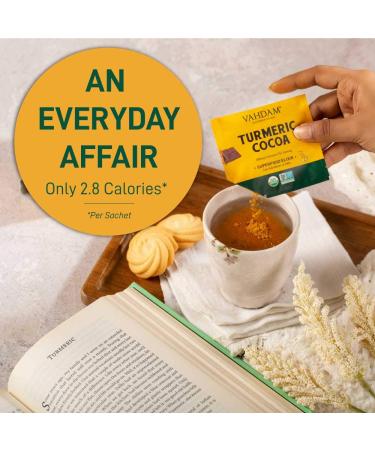 Organic Turmeric + Cocoa Instant Elixir Mix | Stress Relief Superfood | 10 Servings | Low Calorie & Preservative-Free - Buy Online on SooperMarket.com