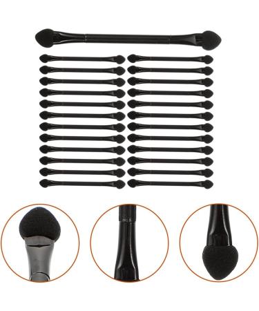 BELLIFFY 25 Pcs Dual Ended Makeup Brush Black Makeup Plastic Eyeshadow Sponge Brush - Buy Online on SooperMarket.com