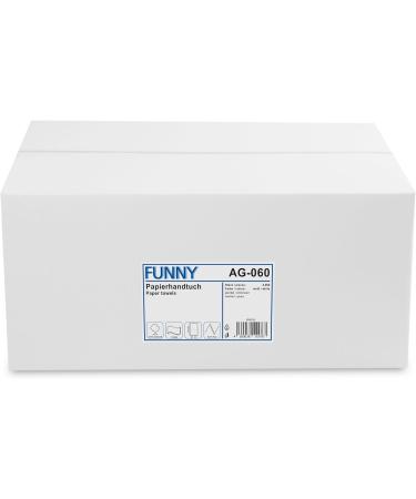 Buy Funny Paper Towels 4000 pcs - Bright White 2-Ply ZZ/V-Fold | International Shipping Available - Buy Online on SooperMarket.com