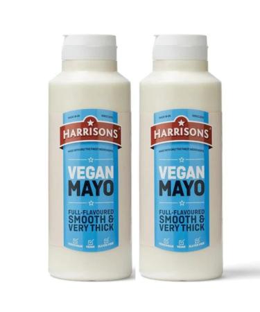 Harrison Mayonnaise Pack of 2 Mayo Sauce Bottles 1 Liter Each Vegetarian Friendly Gluten Free with No Soya Dairy and Artificial Color or Flavor Made in UK