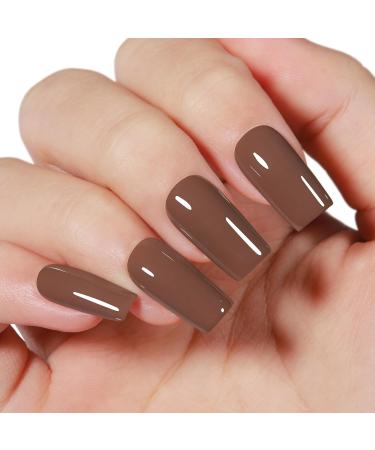 AILLSA Brown Gel Nail Polish 15 ML - Coco Color Dark Brown Varnish for Salon & Home Use - Buy Online on SooperMarket.com