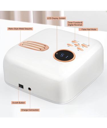 Linssy 72W UV LED Nail Lamp for Gel Nails - Professional Nail Lamp with 4 Timer Settings and LCD Display - Buy Online on SooperMarket.com