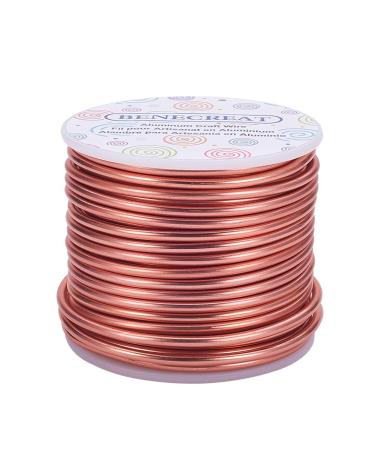 BENECREAT 9 Gauge Jewelry Craft Aluminum Wire 55 Feet Bendable Metal Sculpting Wire for Craft Floral Model Skeleton Making (Copper, 3mm) 9 Gauge Copper