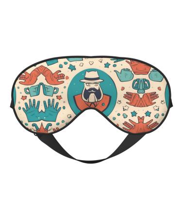 Hand and Happy Fathers Day Soft Sleep Eye Mask Female Breathable Eye Patch Perfect for Travel and Relaxation