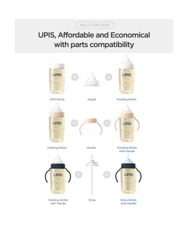 UPIS 2 Count Silicone Straw Refill Pack - Anti Colic Air Vent, BPA-Free, Cross-Cut Design - 6 Month+ Compatible with UPIS Straw Cup - 2 Pack - Buy Online on SooperMarket.com